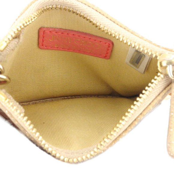 JIMMY CHOO coin star studded beige suede Authentic used - Picture 6 of 8